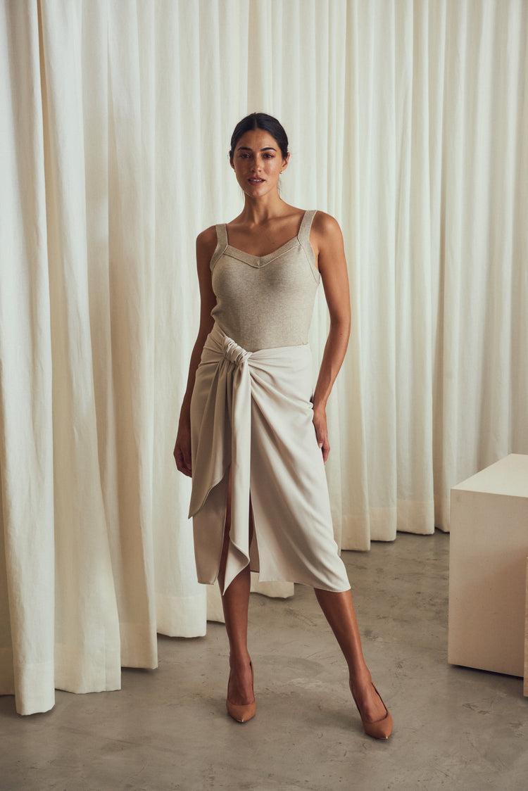 Camille Paris Taupe Skirt