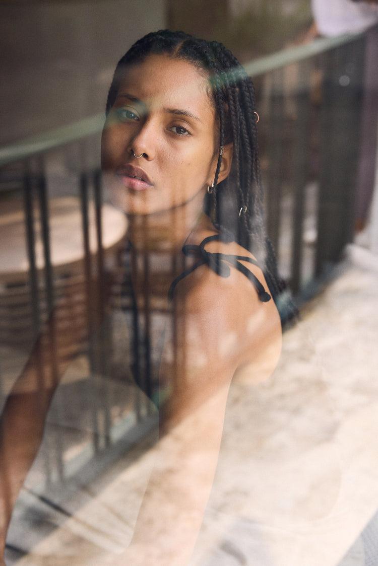 Camille Peru Black Knitted Top