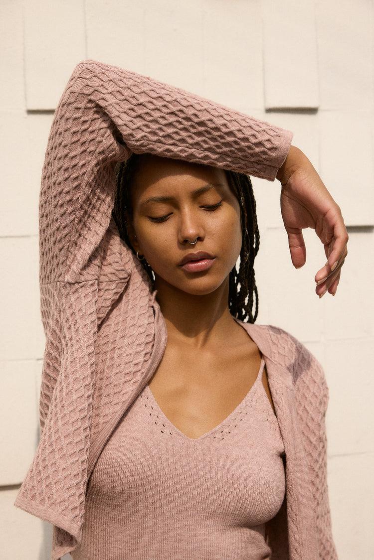 Camille Peru Rose Knitted Top