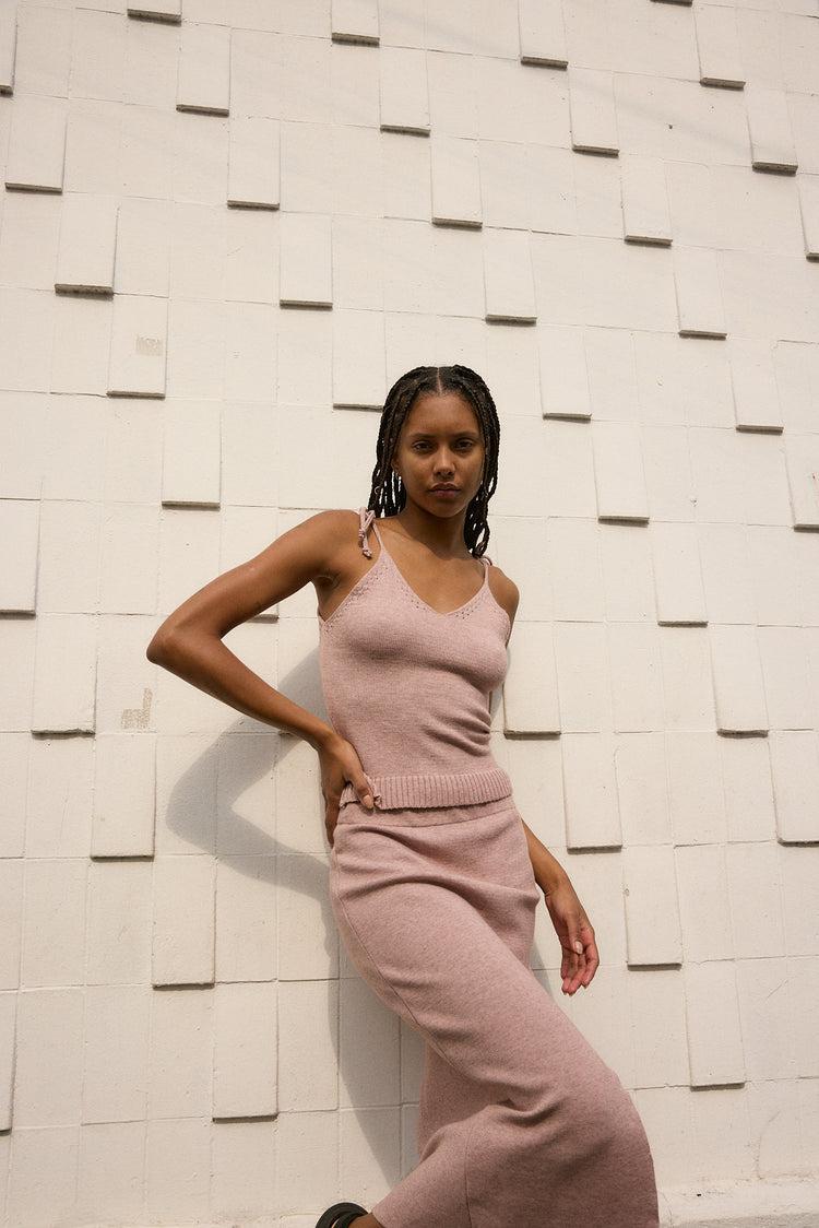 Camille Peru Rose Knitted Top