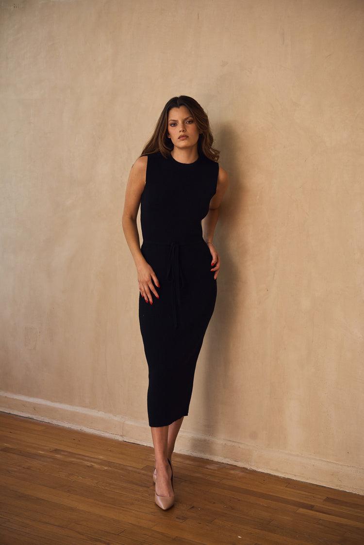 Camille Prague Black Knitted Dress