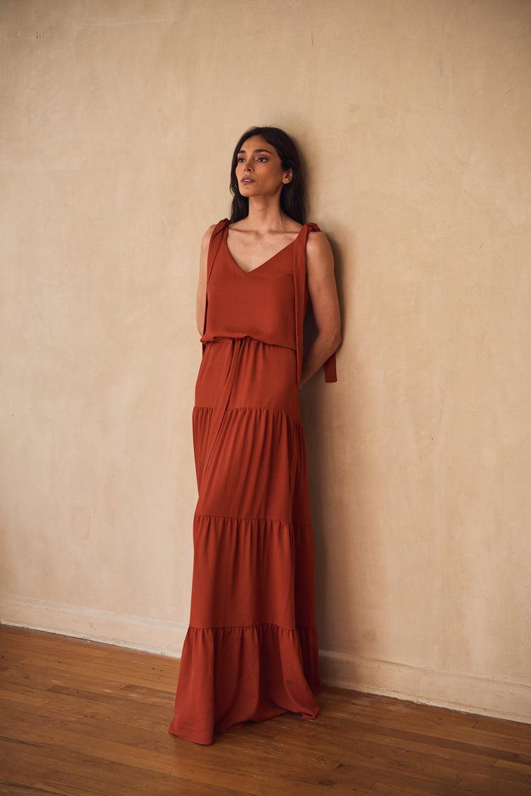 Camille Santorini Terracota Dress