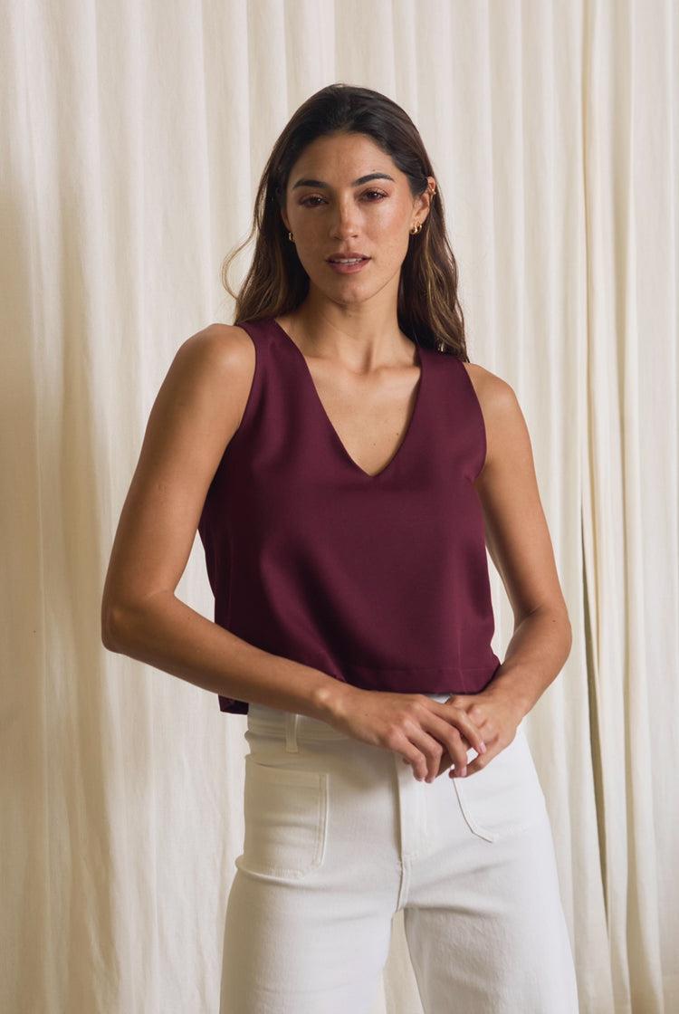 Camille Sydney Plum Top