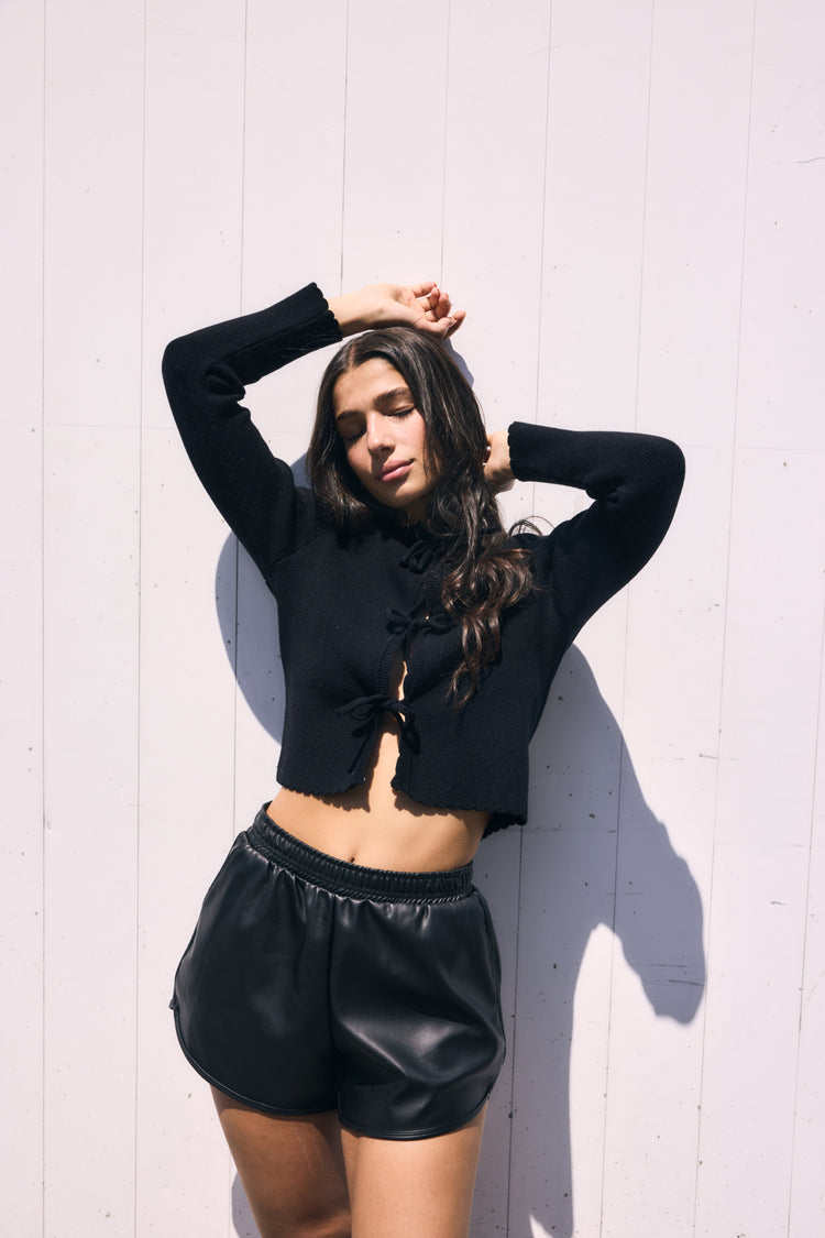 Camille Vienna Vegan Leather Black Short