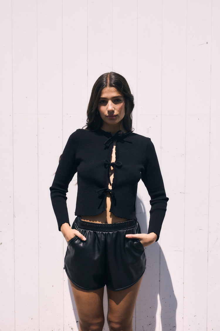 Camille Vienna Vegan Leather Black Short