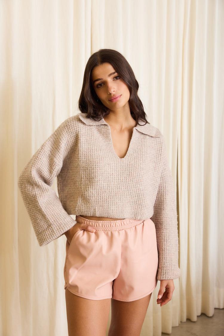 Camille Vienna Vegan Leather Blush Short