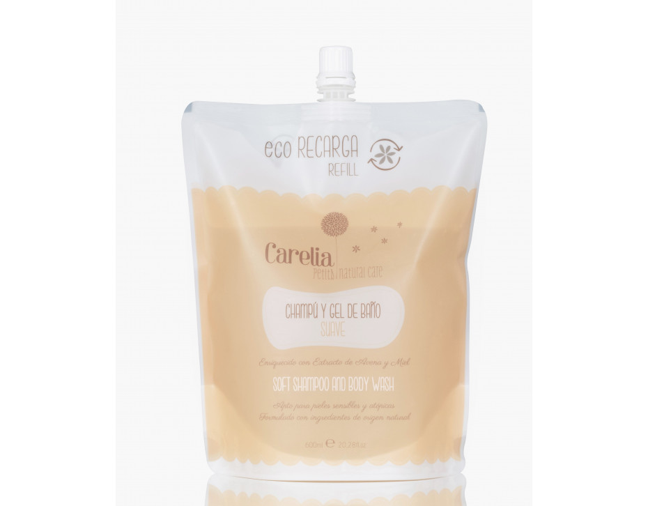Carelia Recarga Para Champú Y Gel De Baño Suave