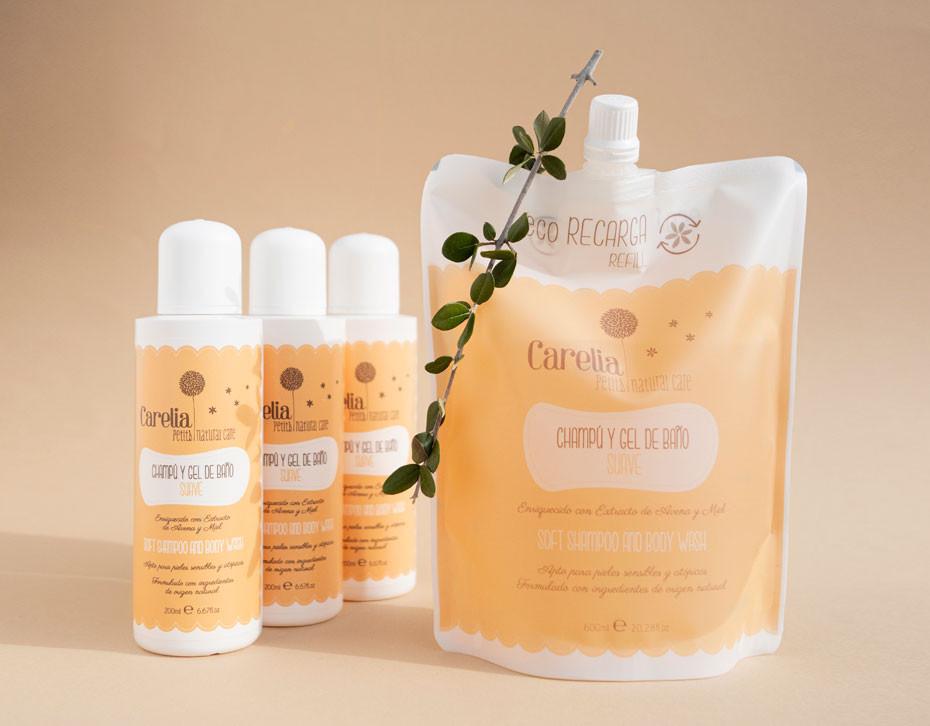 Carelia Recarga para Champú y Gel de Baño Suave