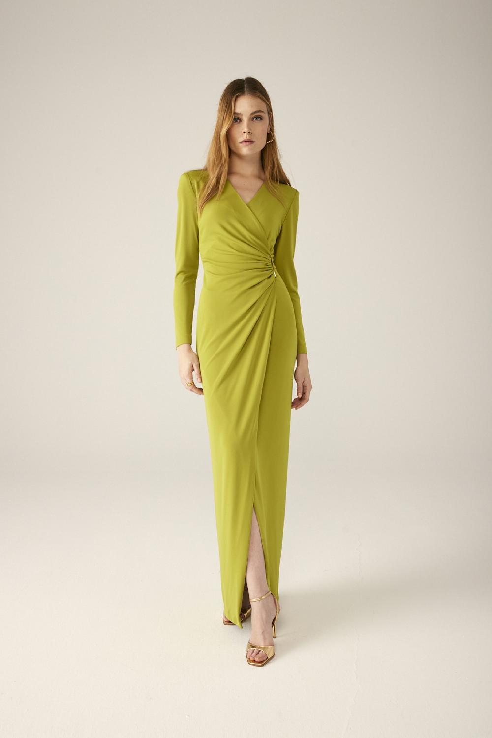 Carla Ruiz Ref. 51042 Vestido Largo Pieza Metal