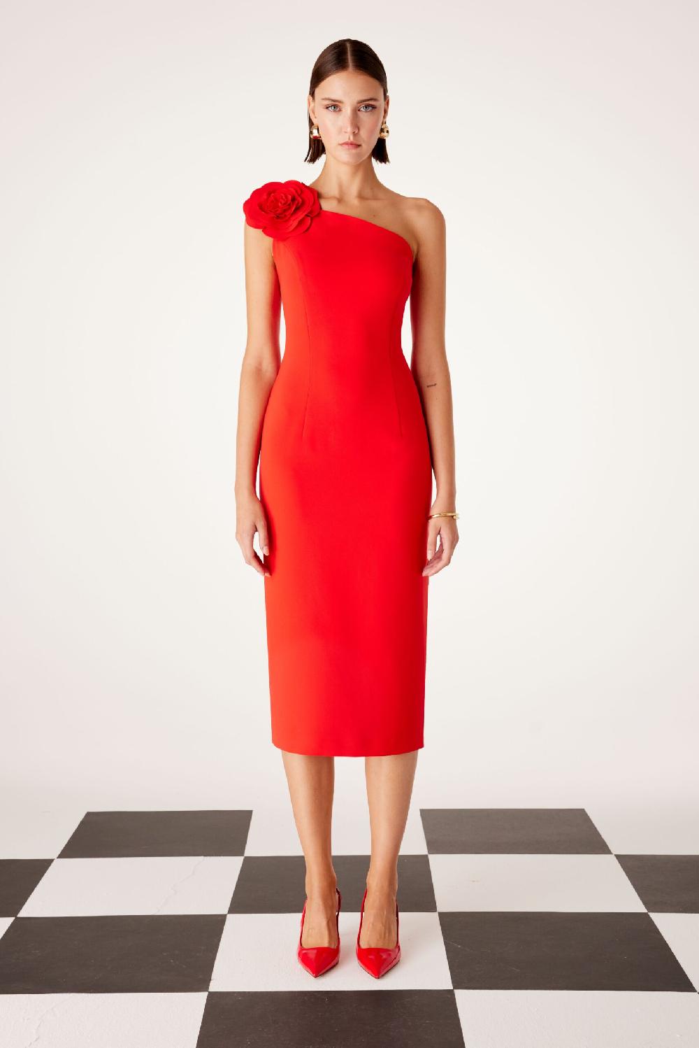 Carla Ruiz Ref. 51508 Vestido Asimetrico Flores