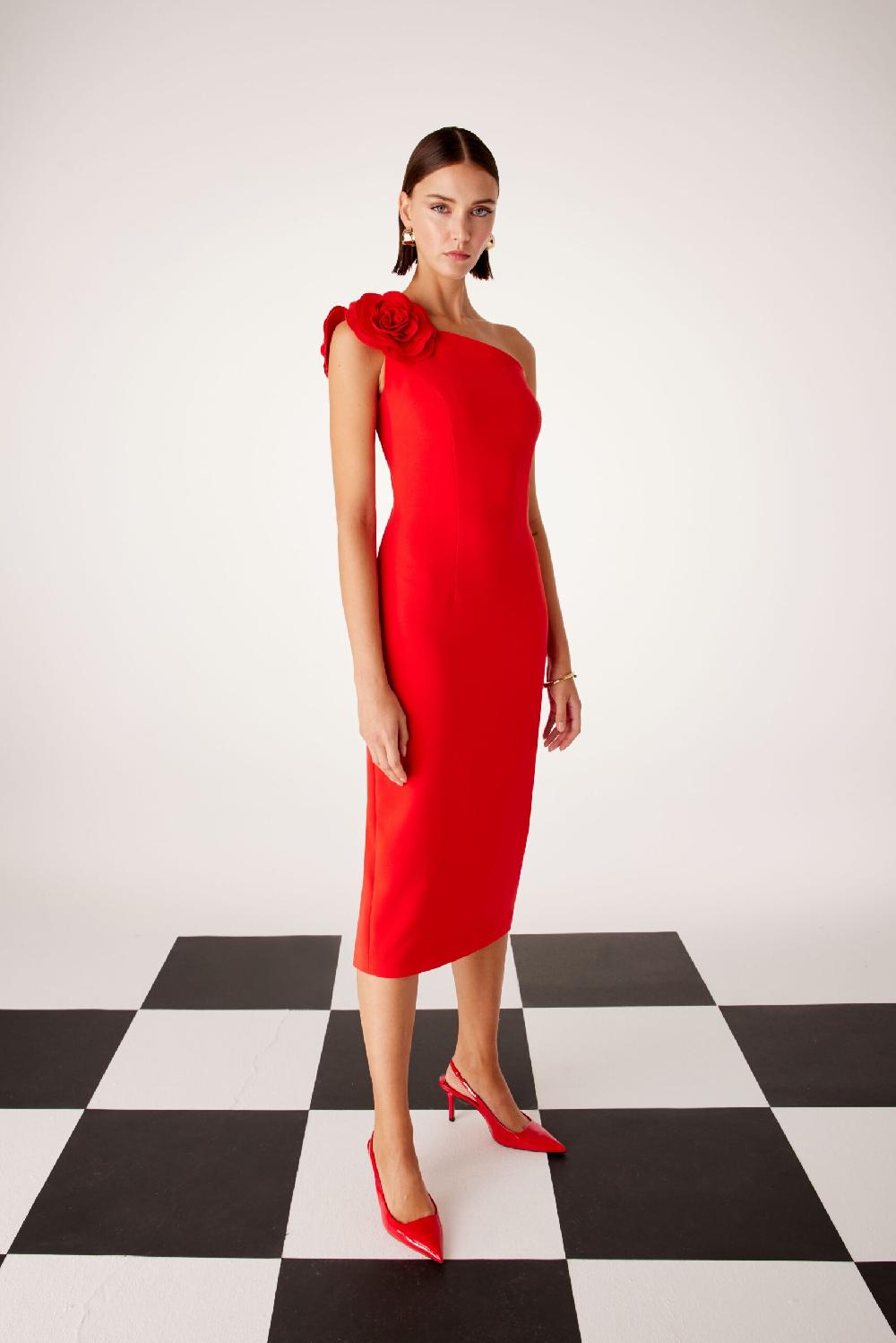 Carla ruiz Ref. 51508 Vestido asimetrico flores