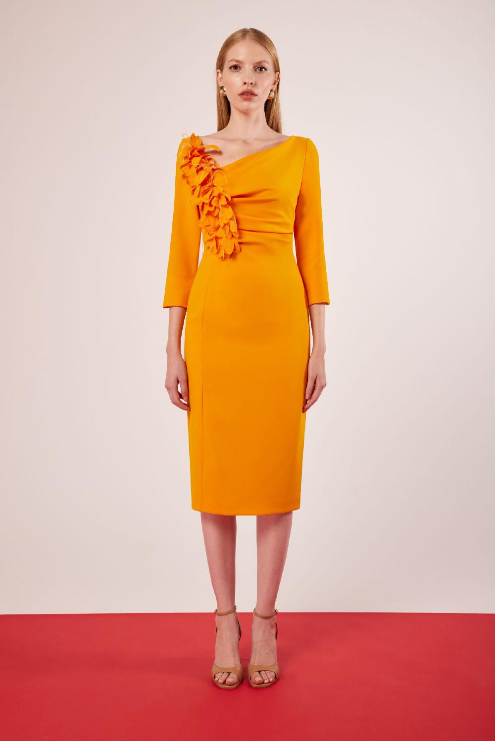 Carla Ruiz Ref. 51510 Vestido Pliegues Flores