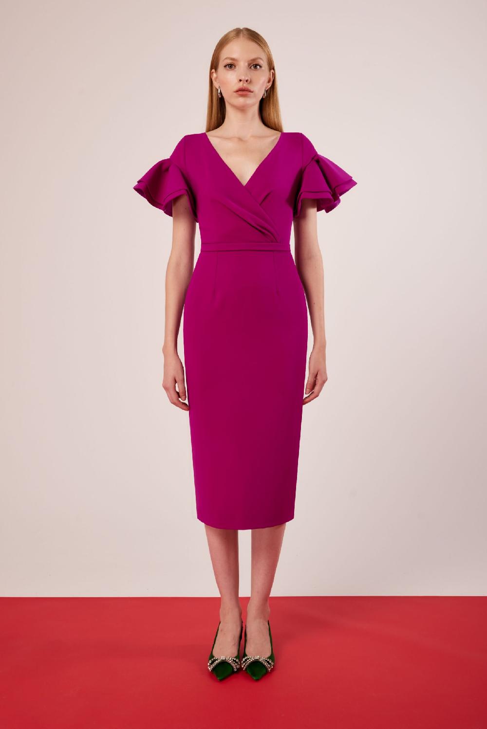 Carla Ruiz Ref. 51512 Vestido Mangas Volantes