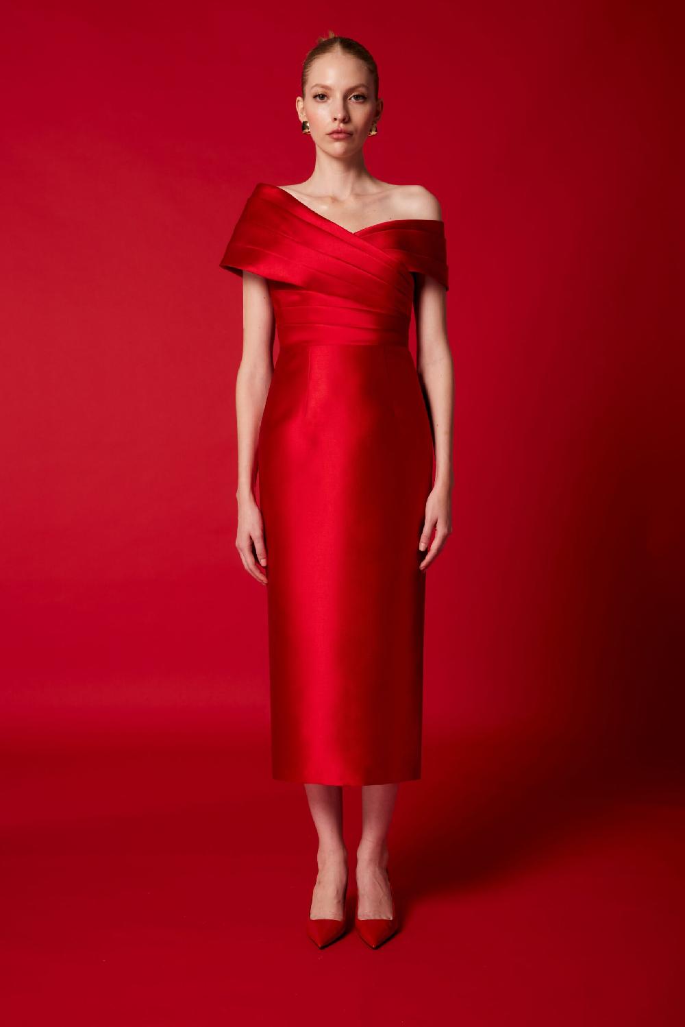 Carla Ruiz Ref. 51530 Vestido Midi Cuello