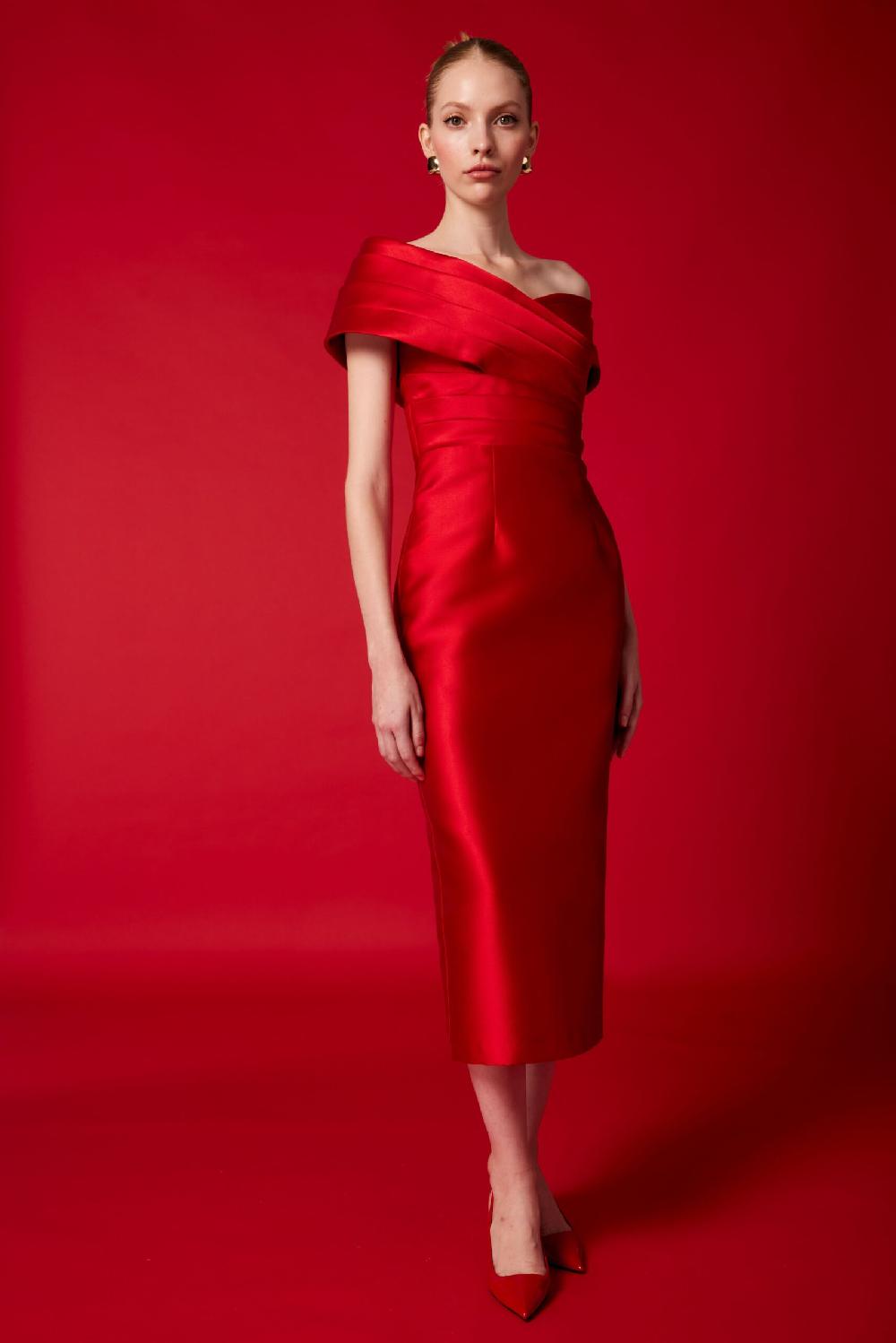 Carla ruiz Ref. 51530 Vestido midi cuello