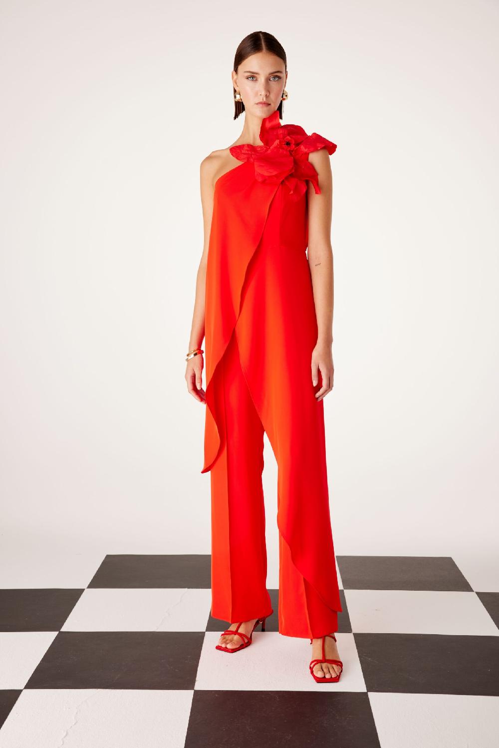 Carla ruiz Ref. 51615 Mono asimetrico flor