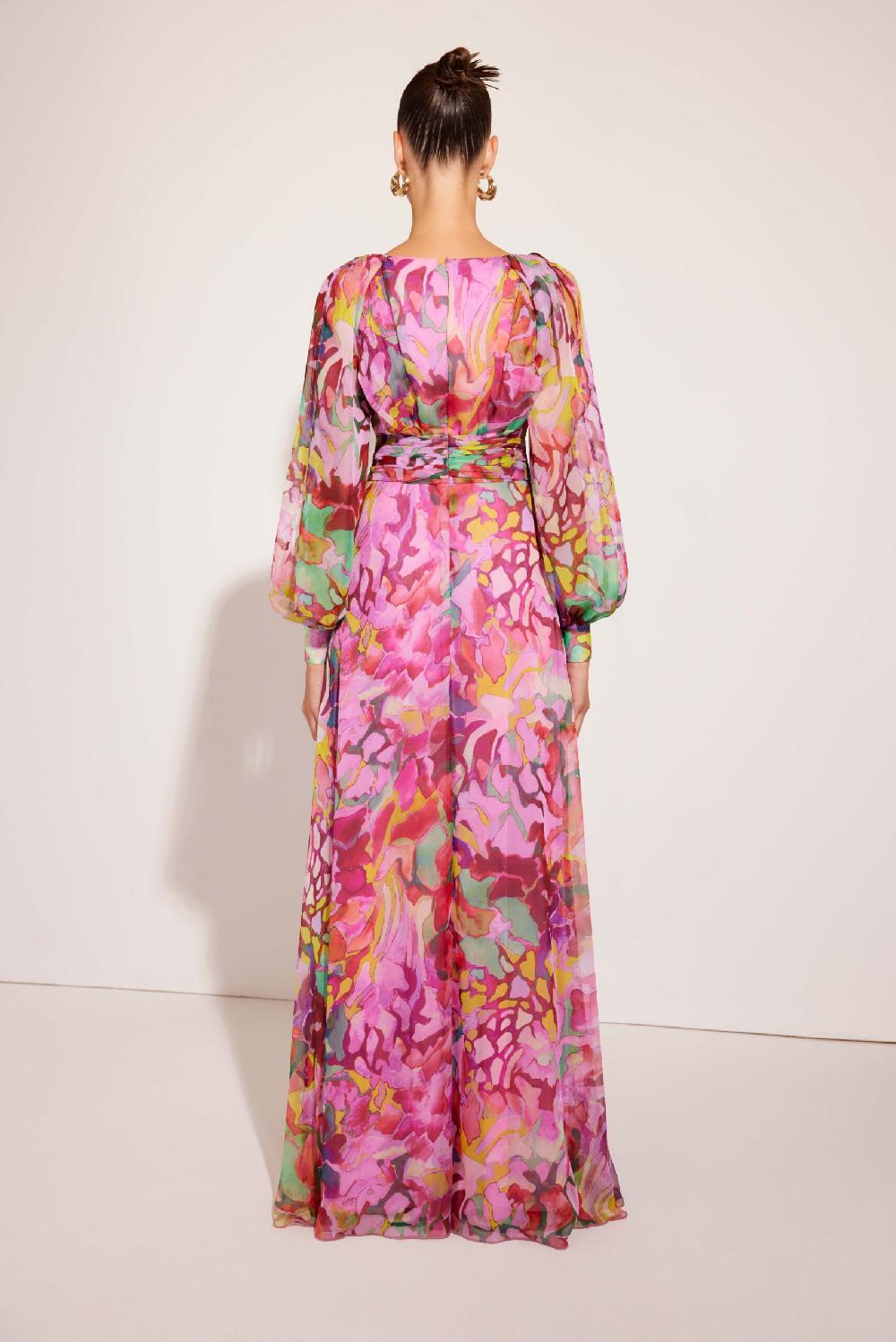 Carla Ruiz Ref. 51662 Vestido Largo Gasa Flor