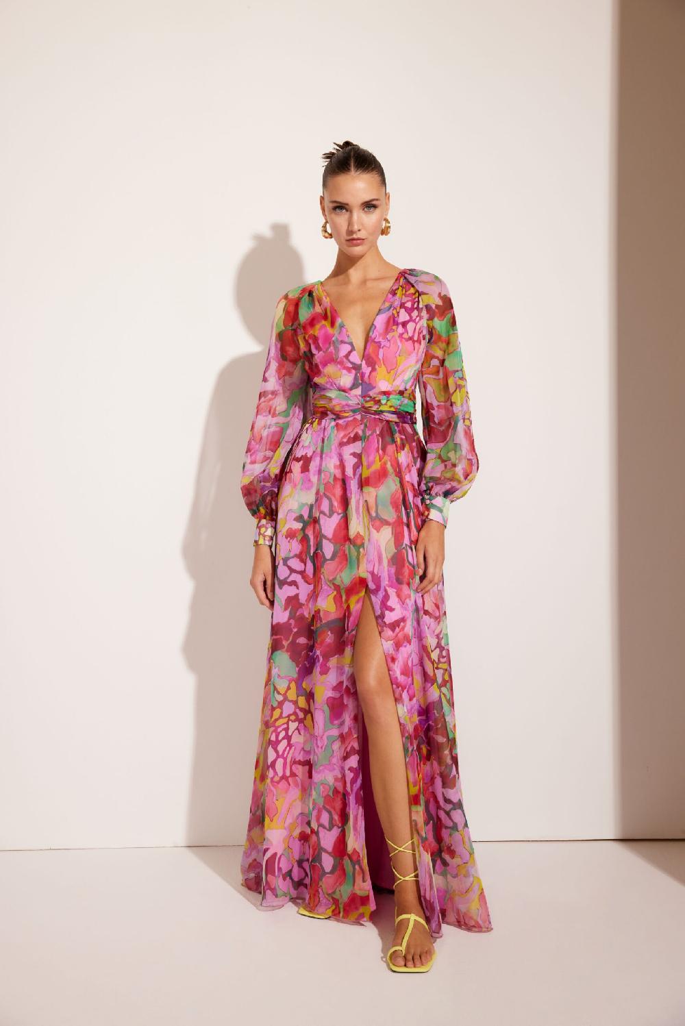 Carla ruiz Ref. 51662 Vestido largo gasa flor