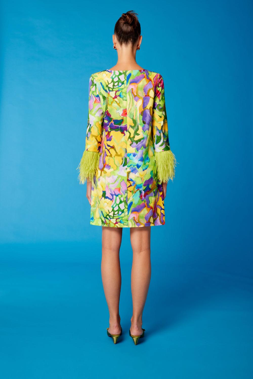 Carla Ruiz Ref. 51665 Vestido Recto Plumas