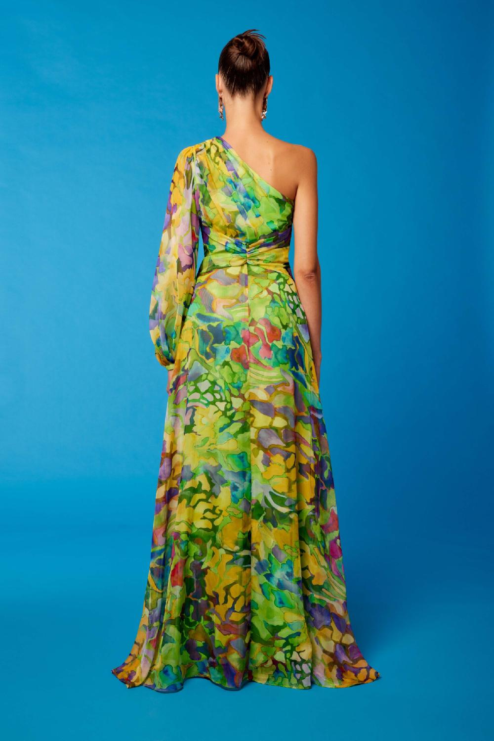 Carla Ruiz Ref. 51668 Vestido Gasa Lg Asimetrico