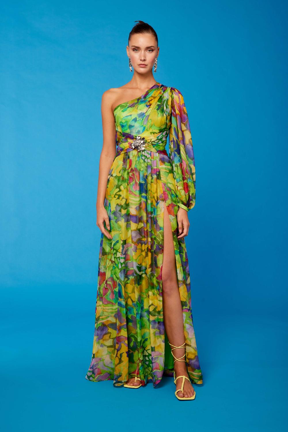 Carla ruiz Ref. 51668 Vestido gasa lg asimetrico