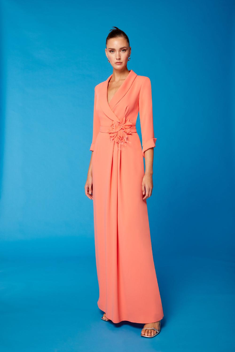 Carla ruiz Ref. 51605 Vestido madrina cuello smoking