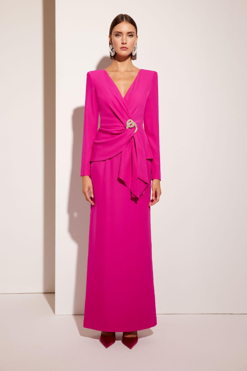 Carla Ruiz Ref. 51607 Vestido Madrina Escote Cruzado