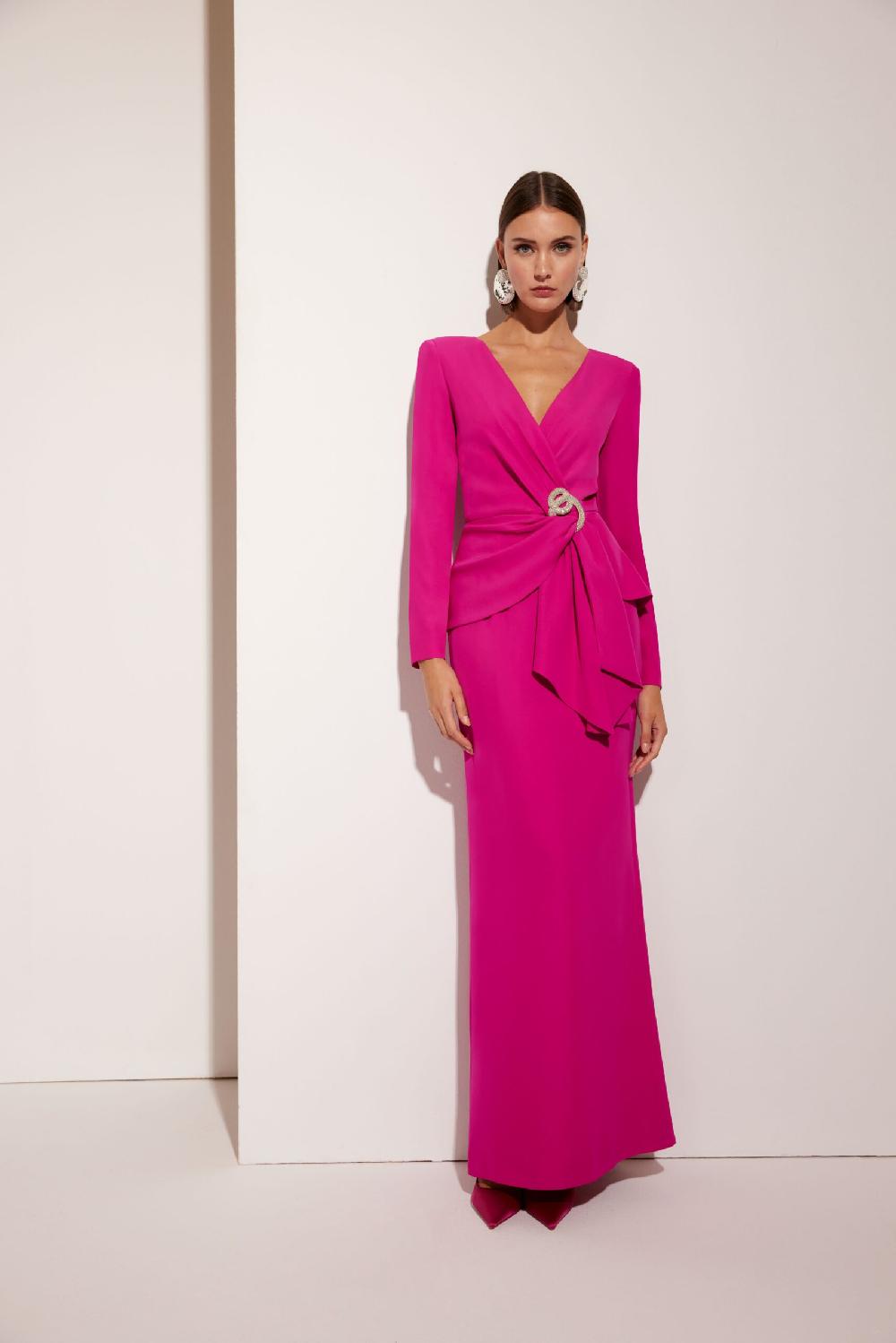 Carla ruiz Ref. 51607 Vestido madrina escote cruzado