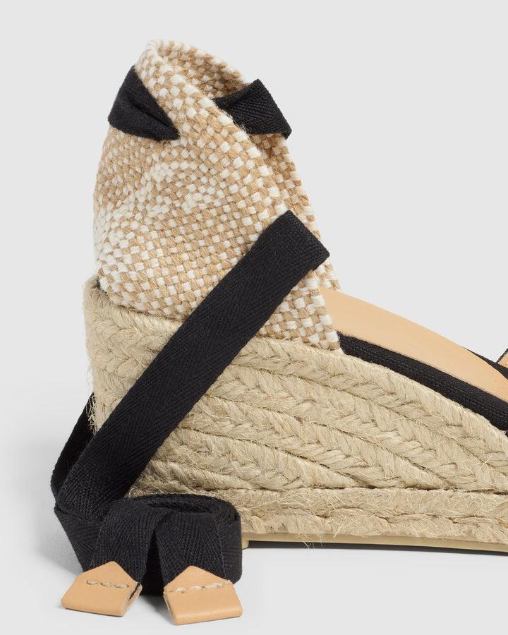 Castañer ALPARGATA BILLINA SANDALIA NEGRO CUÑA MUJER | CASTAÑER – Castañer