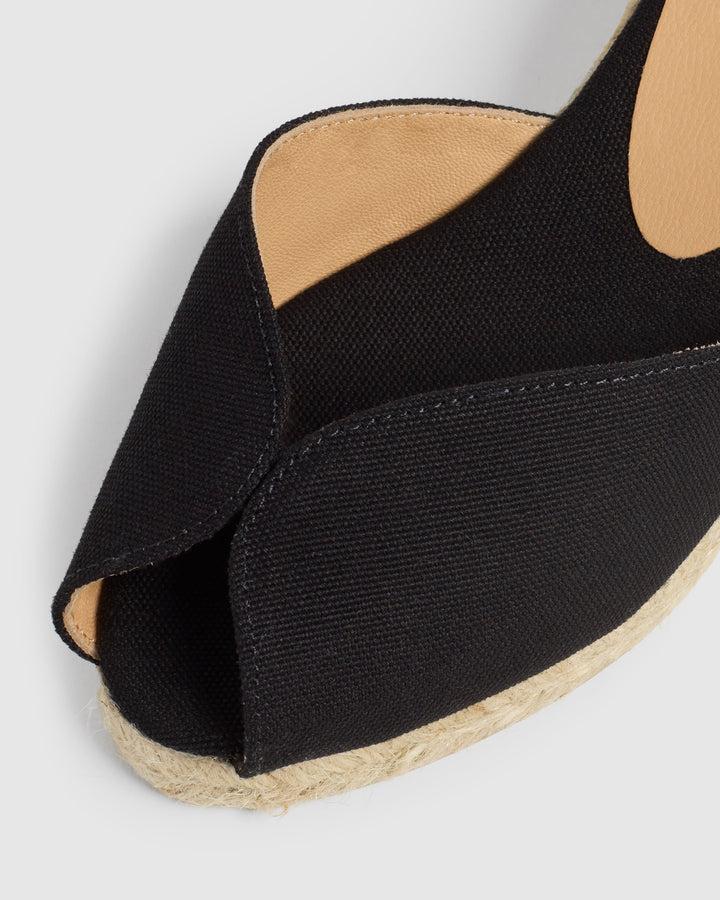 Castañer ALPARGATA BILLINA SANDALIA NEGRO CUÑA MUJER | CASTAÑER – Castañer