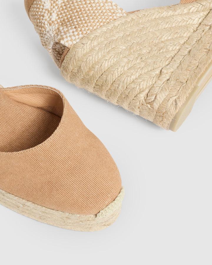 Castañer ALPARGATA CARINA PALA TALON TOSTADO CUÑA MUJER | CASTAÑER – Castañer