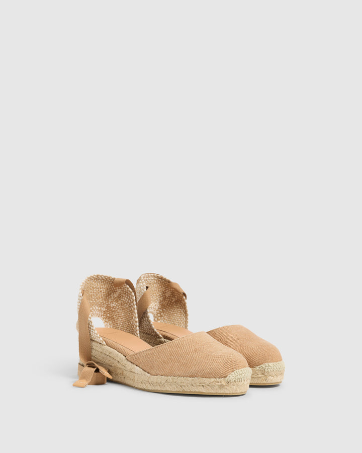 Castañer ALPARGATA CARINA PALA TALON TOSTADO CUÑA MUJER | CASTAÑER – Castañer