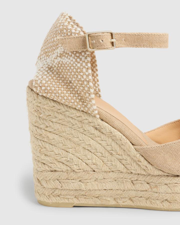 Castañer ALPARGATA CAROL PALA TALON SAND CUÑA MUJER | CASTAÑER – Castañer