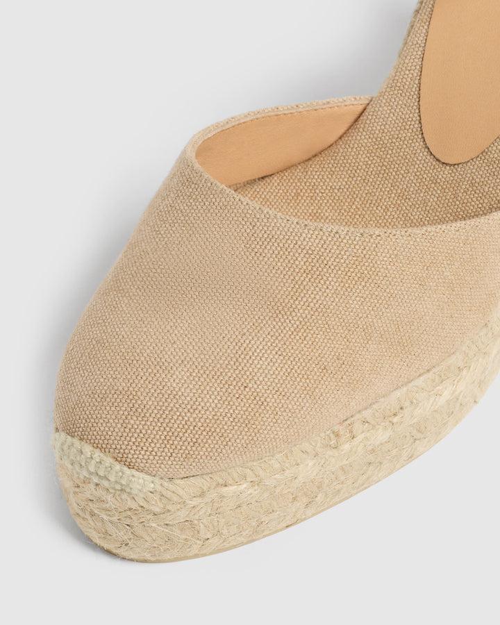 Castañer ALPARGATA CAROL PALA TALON SAND CUÑA MUJER | CASTAÑER – Castañer