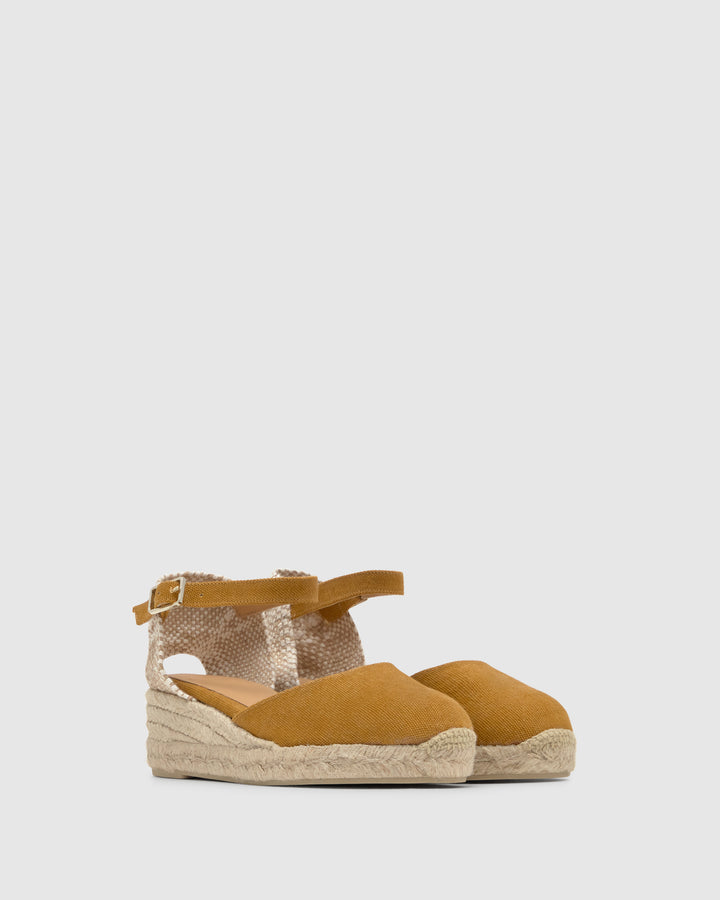 Castañer Alpargata de Mujer estilo Pala Talon con Cuña de 5cm de altura | Castañer