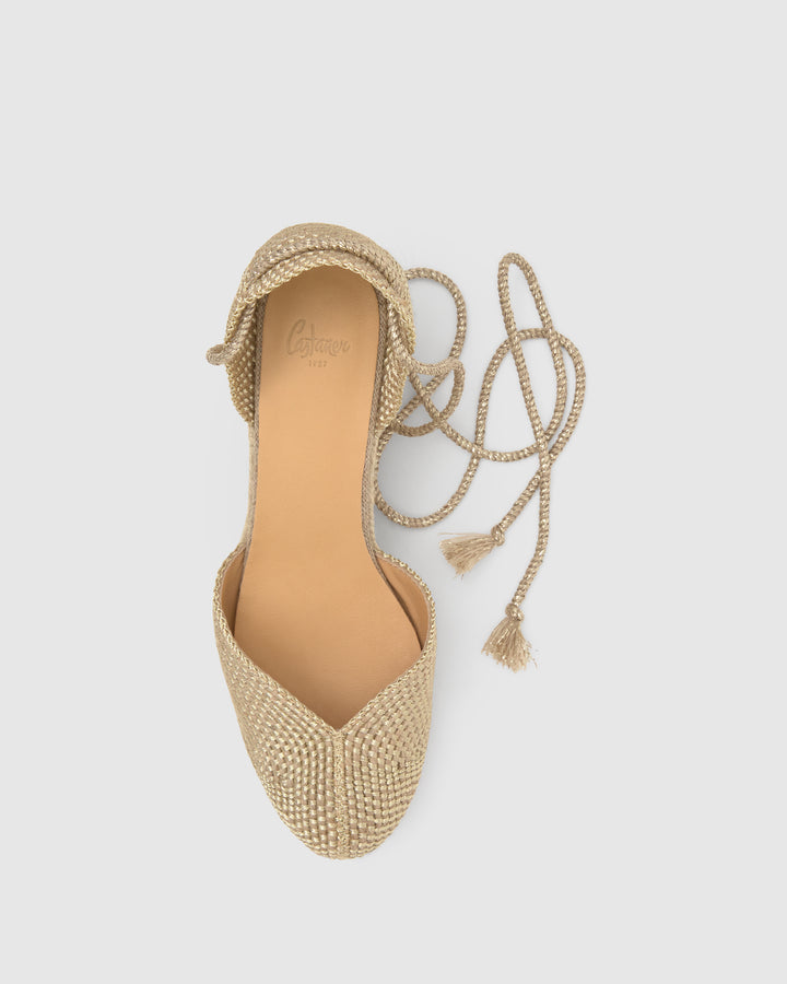 Castañer Alpargata De Mujer Estilo Pala Talon Con Cuña De 7cm De Altura | Castañer