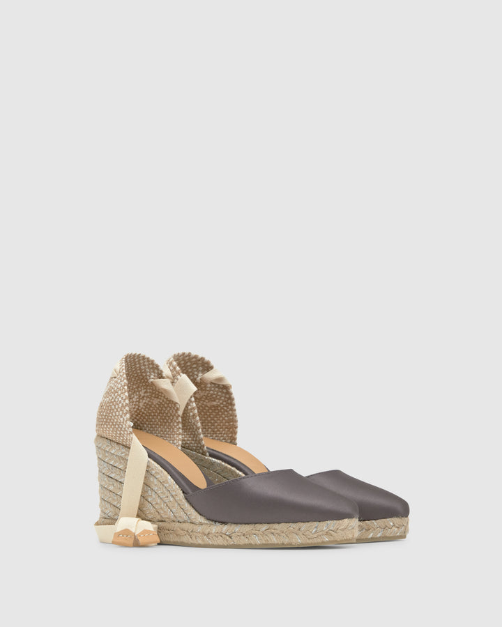 Castañer Alpargata de Mujer estilo Pala Talon con Cuña de 9cm de altura | Castañer