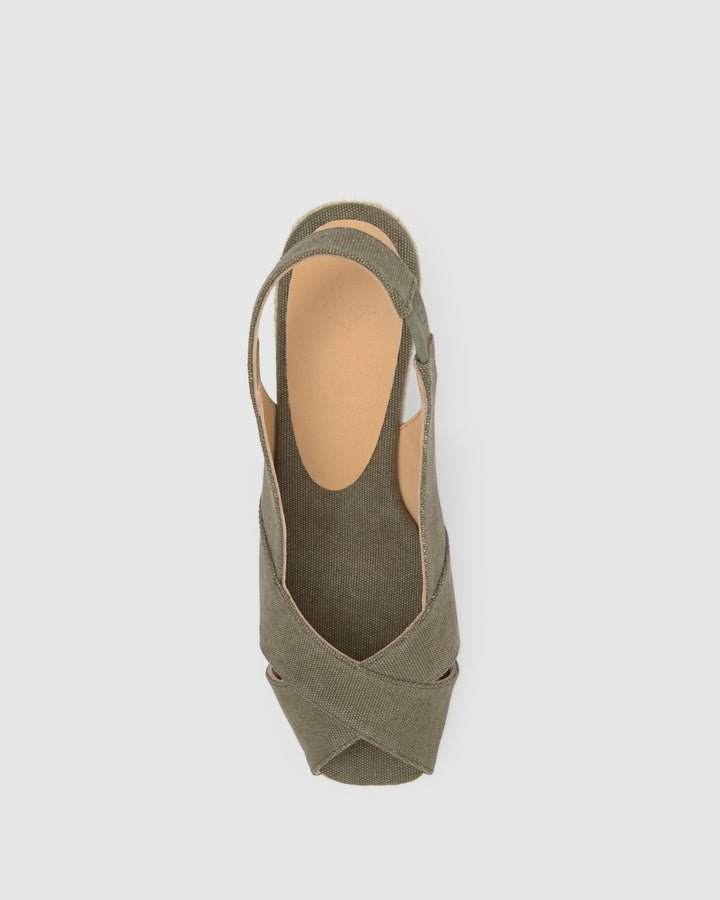 Castañer Alpargata De Mujer Estilo Peep Toe Con Cuña De 7cm De Altura | Castañer