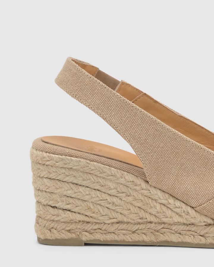 Castañer Alpargata De Mujer Estilo Peep Toe Con Cuña De 7cm De Altura | Castañer