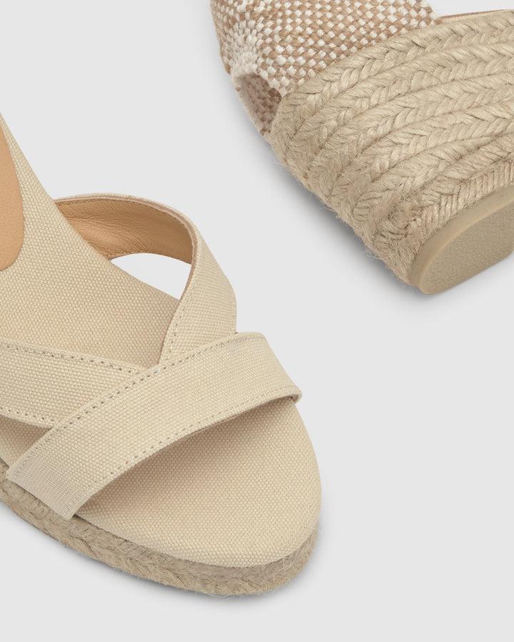 Castañer Alpargata De Mujer Estilo Sandalia Con Cuña De 7cm De Altura | Castañer