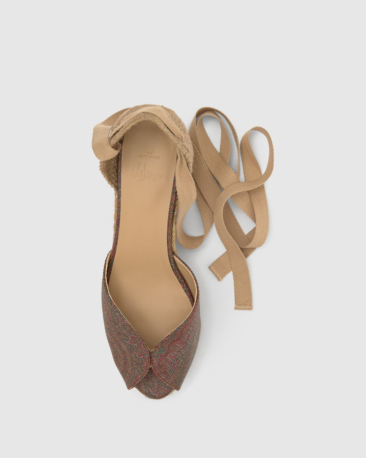 Castañer Alpargata De Mujer Estilo Sandalia Con Cuña De 7cm De Altura | Castañer