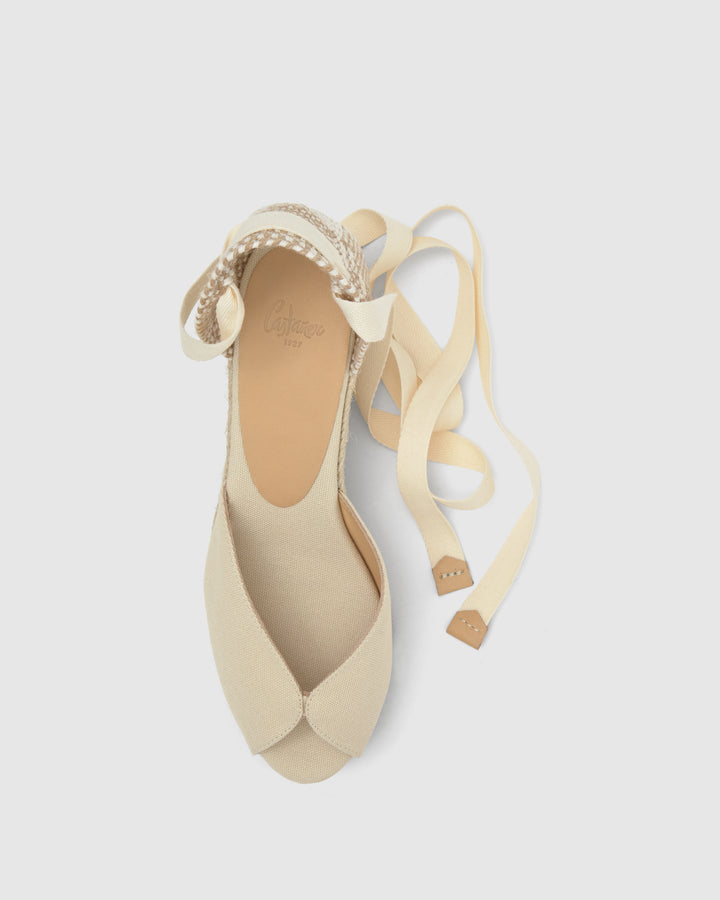 Castañer Alpargata De Mujer Estilo Sandalia Con Cuña De 7cm De Altura | Castañer