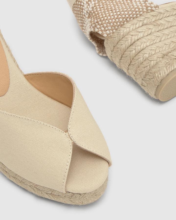 Castañer Alpargata De Mujer Estilo Sandalia Con Cuña De 7cm De Altura | Castañer