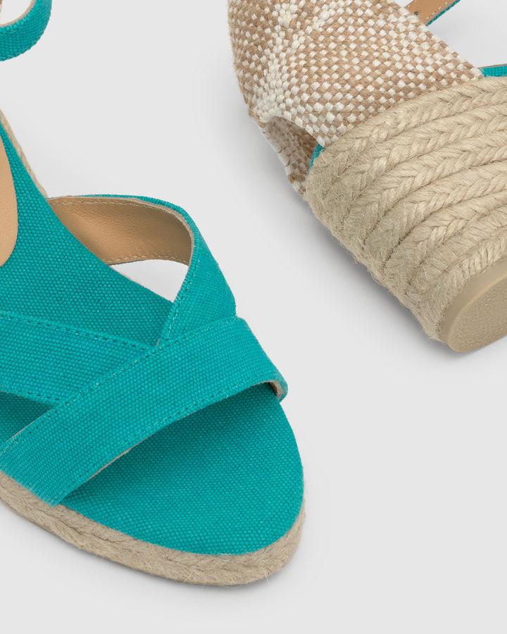 Castañer Alpargata De Mujer Estilo Sandalia Con Cuña De 7cm De Altura | Castañer