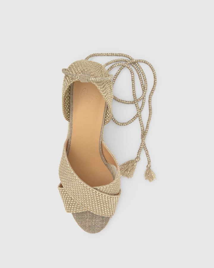 Castañer Alpargata De Mujer Estilo Sandalia Con Cuña De 9cm De Altura | Castañer