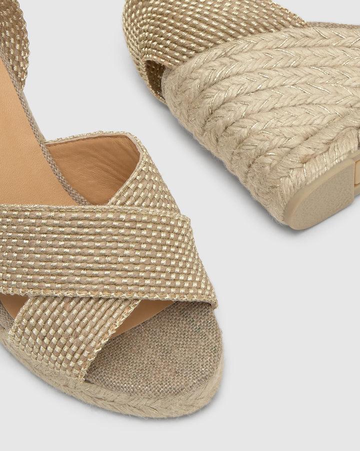 Castañer Alpargata De Mujer Estilo Sandalia Con Cuña De 9cm De Altura | Castañer