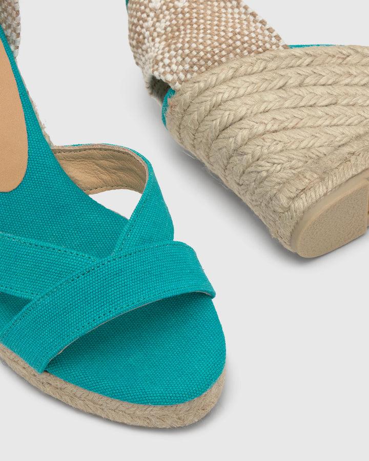 Castañer Alpargata De Mujer Estilo Sandalia Con Cuña De 9cm De Altura | Castañer