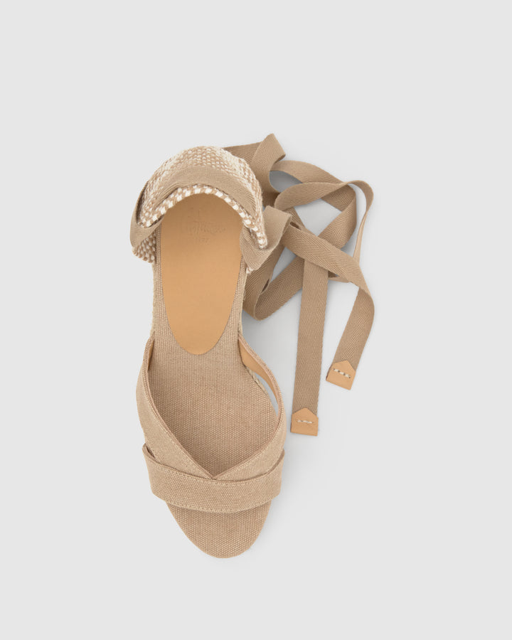 Castañer Alpargata De Mujer Estilo Sandalia Con Cuña De 9cm De Altura | Castañer