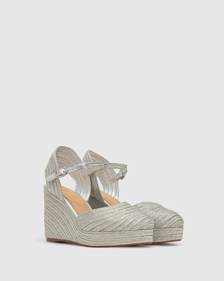 Castañer Calzado de Mujer estilo Pala Talon con Bloque de 9cm de altura | Castañer