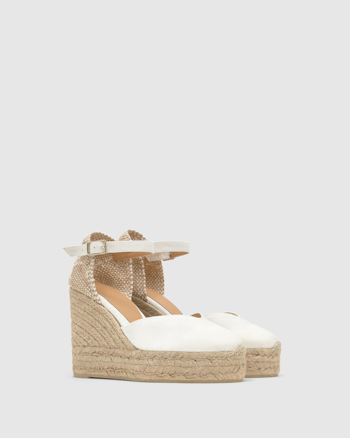 Castañer Calzado de Mujer estilo Pala Talon con Cuña de 11cm de altura | Castañer